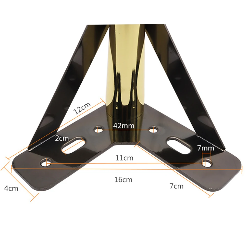 Description Picture 6 of item4pcs Metal Furniture Legs for Sofa Feet 15/18cm Thicken Home Hardware Replacement Foot Bedside TV Cabinet Coffee Table Legs