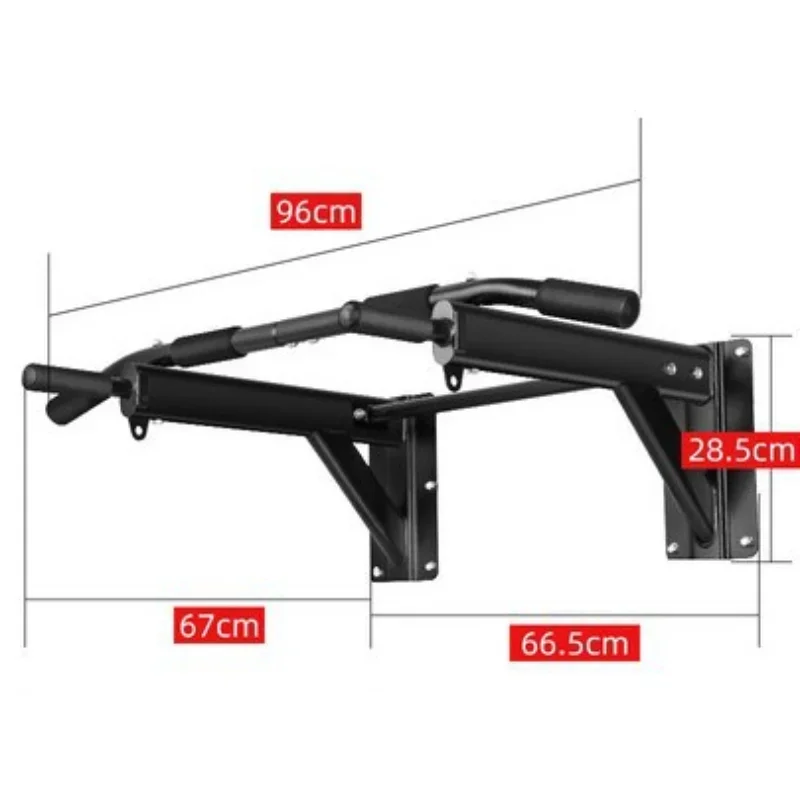 65 Wall Horizontal Bar Steel Plate Pull Up Device Wall Chin Up Bar Single Parallel Bars Sandbag Shelf Indoor Fitness Equipment
