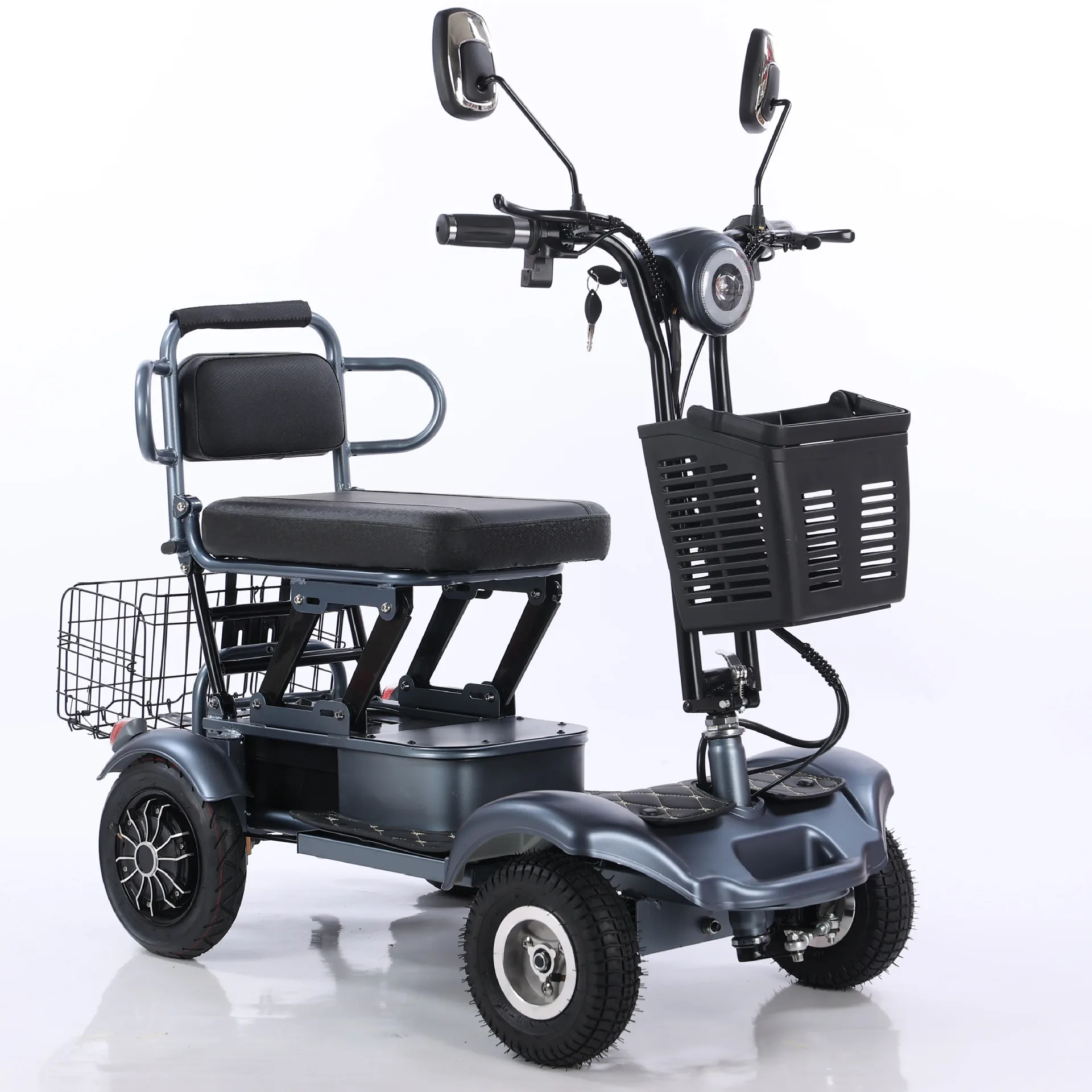 

China 4wheel Foldable Charge Power Mobility Scooter Adult Four Wheel Price Cheap Electric Tricycle For Adults Disabled