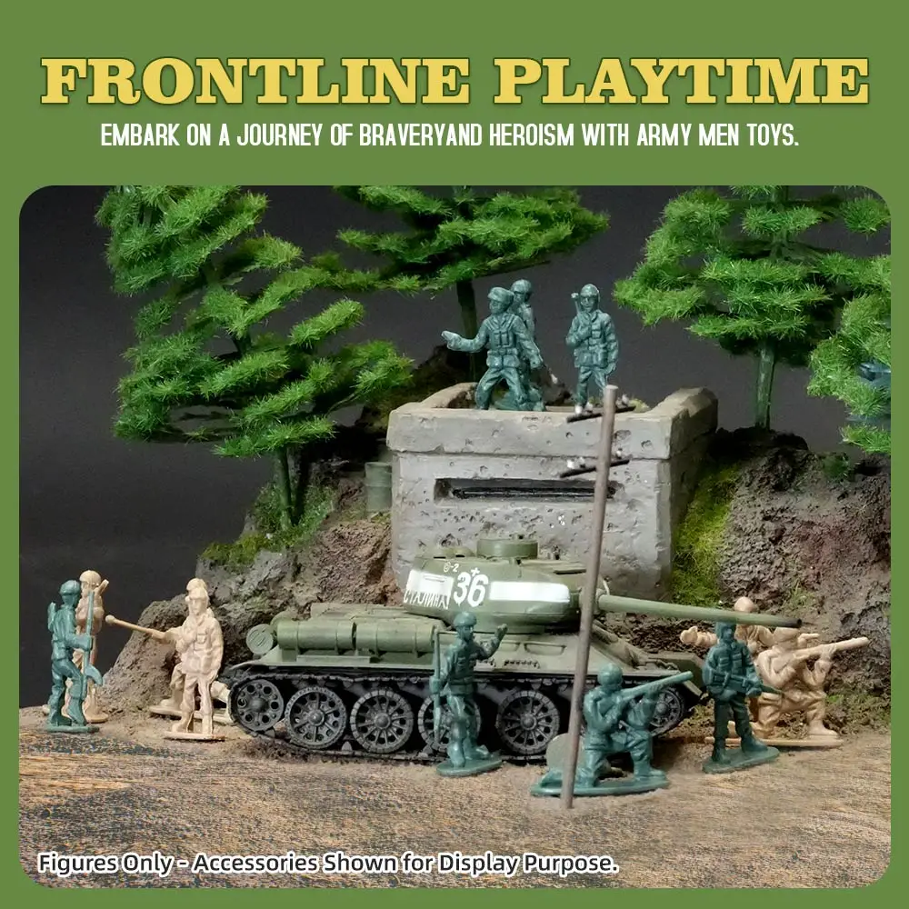 ViiKONDO 陸軍男性おもちゃの兵士 1/72 ミニプラスチックアクション