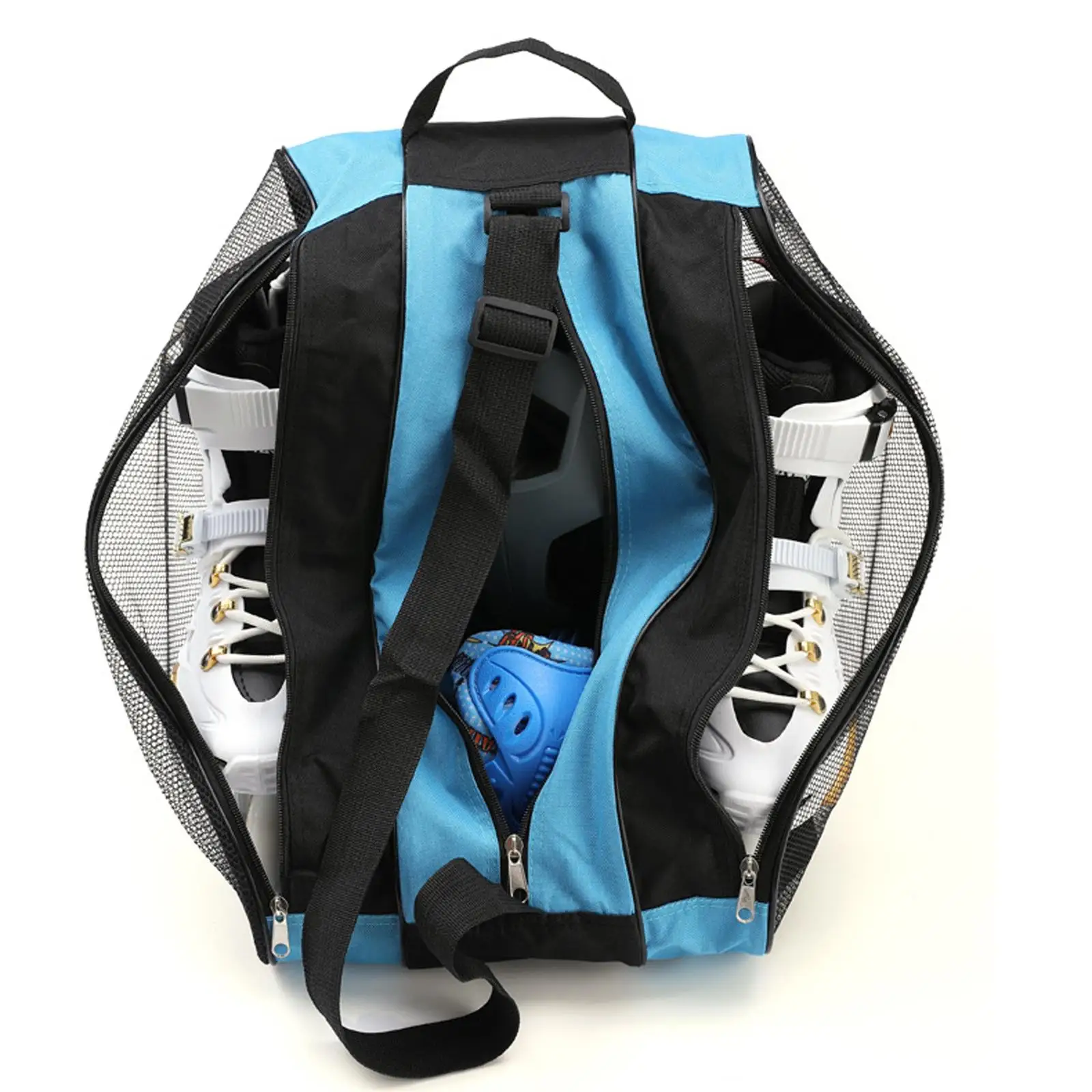 Mochila para patinaje sobre hielo, en línea, grandes bolsas de patinaje  para llevar patines de hielo, patines en línea, equipo deportivo para  adultos y niños, color azul : : Deportes y aire