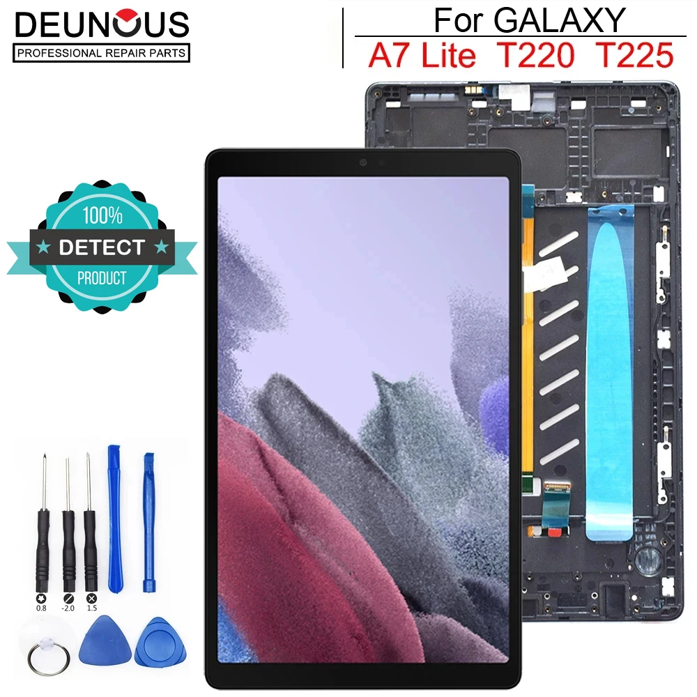 Touch Screen Digitizer Display Lcd Montagem de Painel de Vidro Samsung Tab a7 Lite Sm-t220 Sm-t225 T220 T225 8.7 in 2023 Novo