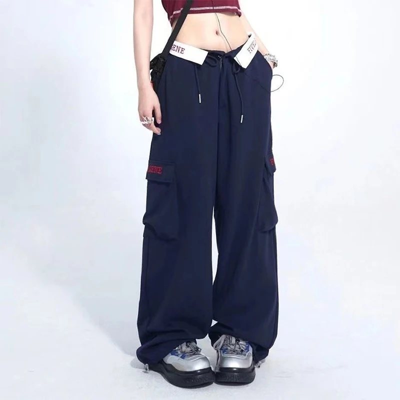 

Vintage Baggy Cargo Pants Women Hip Hop Y2k Streetwear Oversized Harajuku Trousers Skinny Korean Hippie Female Sweatpant Summer
