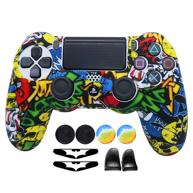 Měkké silikon pouzdro pro PS4 kůže regulátor příslušenství gamepad joysticku hry accessorries pro PLAYSTATION4 obal