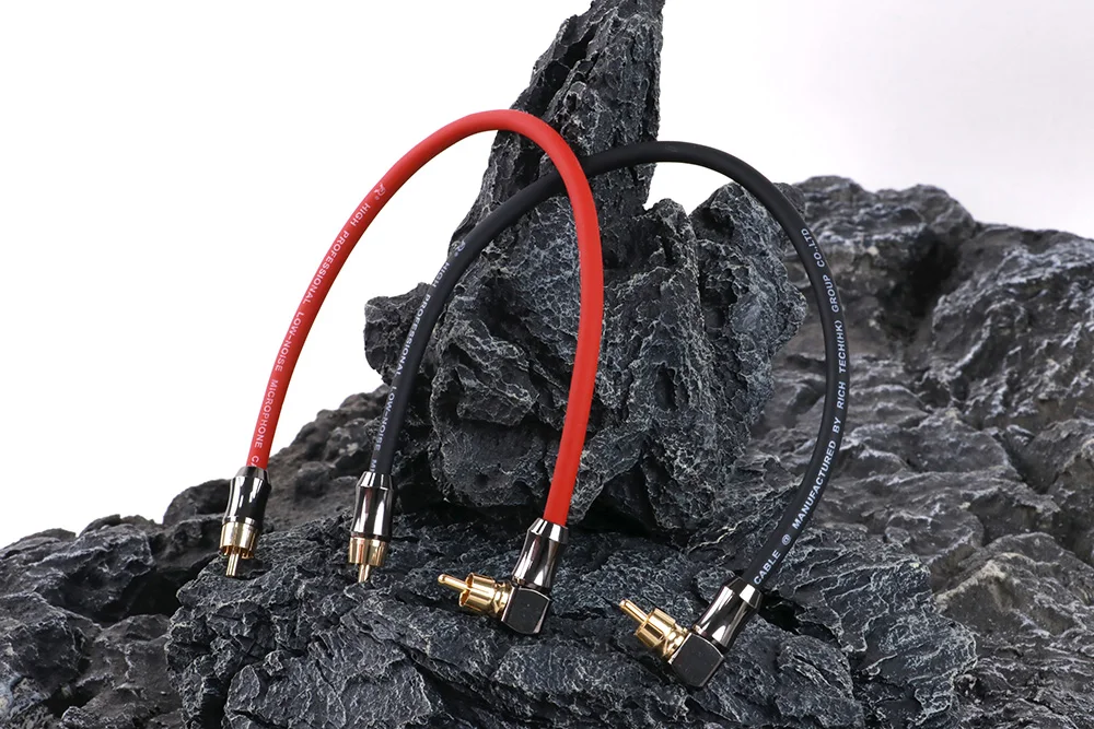 RCA-Audio kabel, direkt im rechten Winkel RCA-Stecker-Stecker-Verlängerung kabel für DVD-Projektor TV-Lautsprecher verstärker 1 Paar – Detail 2