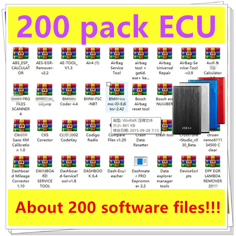 Caldo! 200 Pack Ecu Tuning Software 200 In 1 Mega Pack Chip Tuning Ecu Software Egr Remover Dpf Remover Adblue Remover E Altro