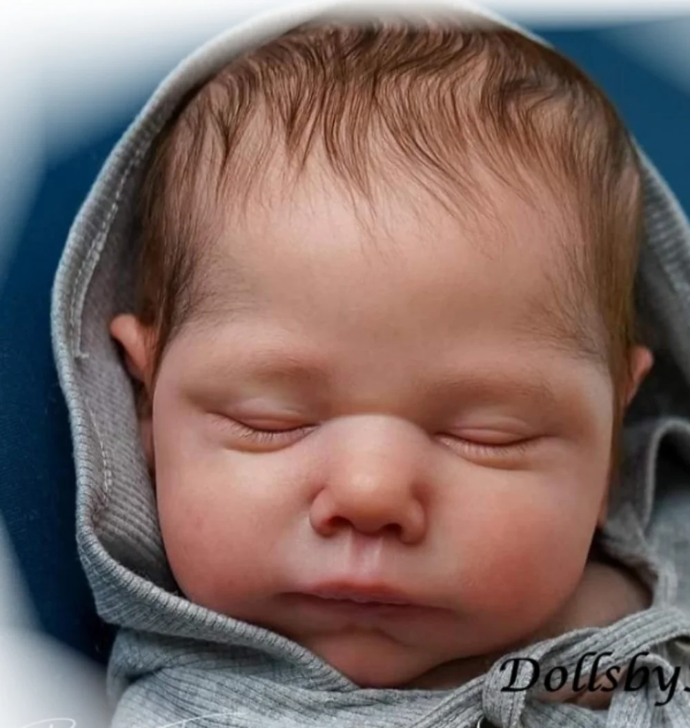20inches MARLEY Reborn Doll Kit Unfinished Unpainted Doll Parts with Cloth Body Bebe Reborn Kit Newborn Sleeping Baby