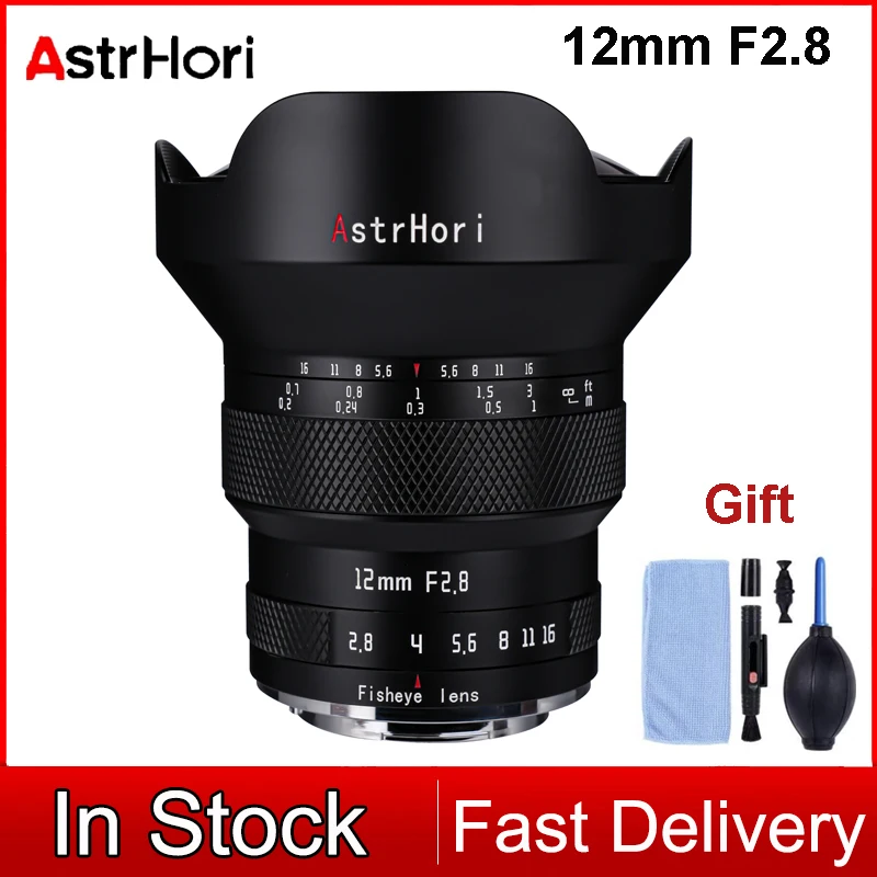 Obiettivo Fisheye Ultra Grandangolare Astrhori 12Mm F2.8 Full Frame Per Supporto Sony E Canon Rf Nikon Z L