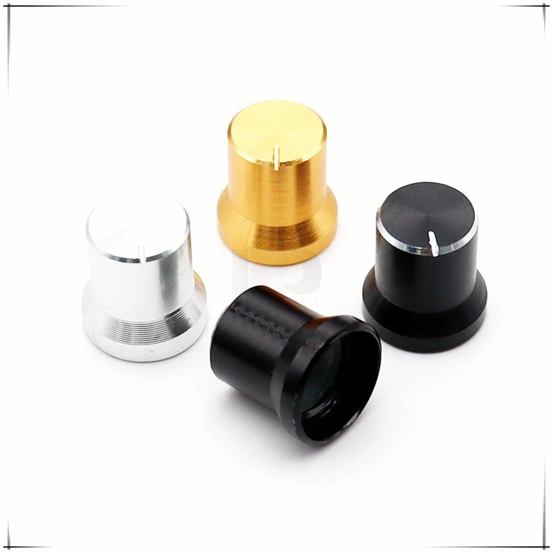 Potentiometer knob cap Aluminum knob 5PCS 15*15.5MM Straw hat shape metal knob Aluminum alloy knob Potentiometer cap Flower Shaped Inner Hole 6mm