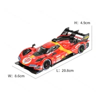 Bburago 1:24 Ferrari 499P LMH 2023 24H Le Mans Champion Racing Sports Car Static Die Cast Vehicles Collectible Model Car Toys 2