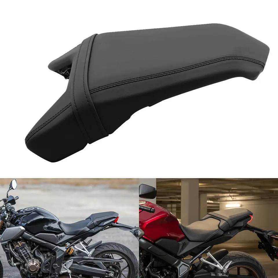 Cuscino Sedile Passeggero Per Honda CB650R 2019-2023 - Nero, In Ecopelle, Comfort Migliorato - Foto 5
