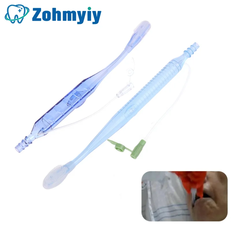 

Flushing Oral Sputum Suction Tube Medical Toothbrush Oral Care Single Use Protection Suction Tube Toothbrush Oral Hygiene