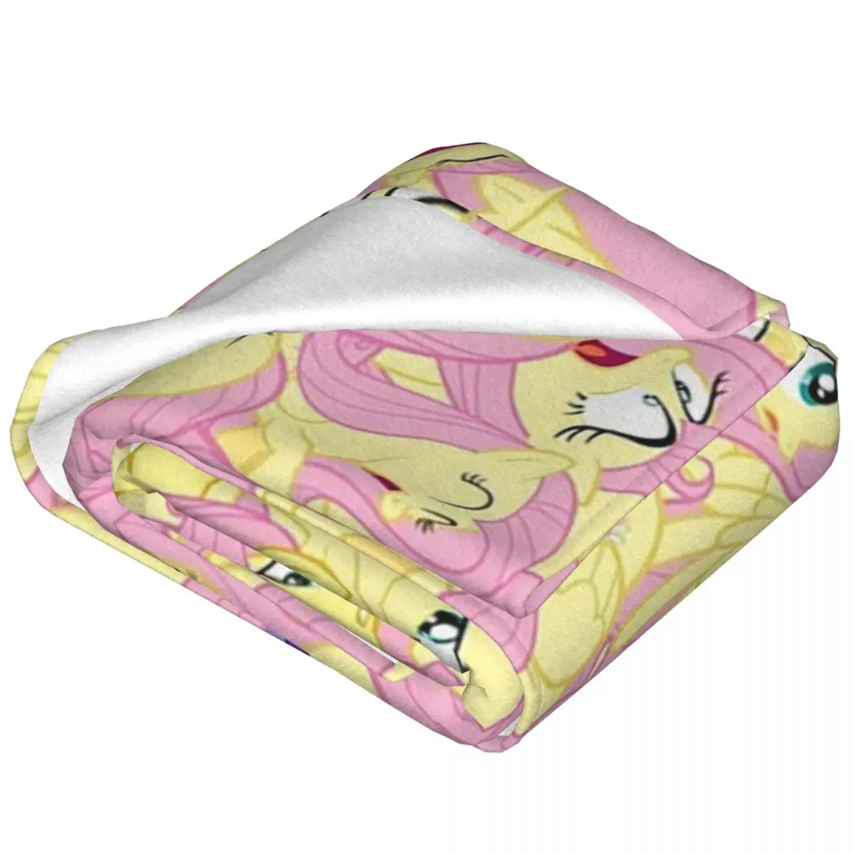 Fluttershy Mess Blanket Flannel Portable Sofa Throw Blankets For Home Bedroom Office Throws Bedspread Quilt 4