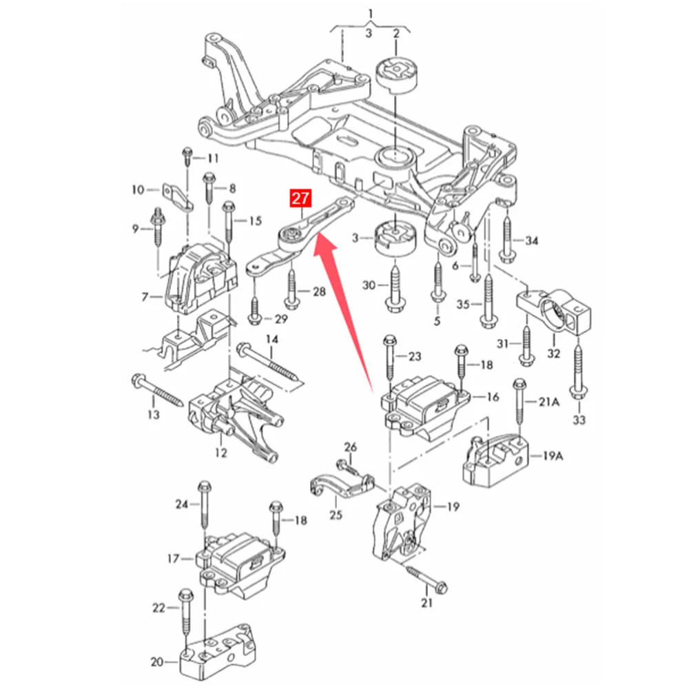 For VW PASSAT CC B6 B7 Variant GOLF AUDI TT 8J3 8J9 Engine Mount 3C0199855A 3C0199855J Bracket Support Accessories