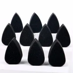 Black Petal Face Painting Sponges - High - Density Water Drop Foam for Body Art and Craft Makeup (Set of 10) (10 PCS)