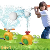 2 in 1 Water Sprinkler Baseball Toy for Kids Baseball Toy Water Game 360° Roating Spray Play for Summer Backyard Lawn Pool Party 1