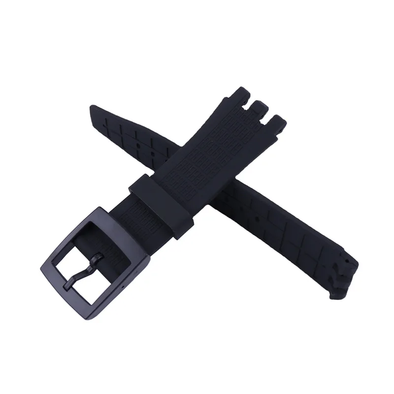 Men's 22mm Silicone Sport Watch Band - Durable Rubber Wristband