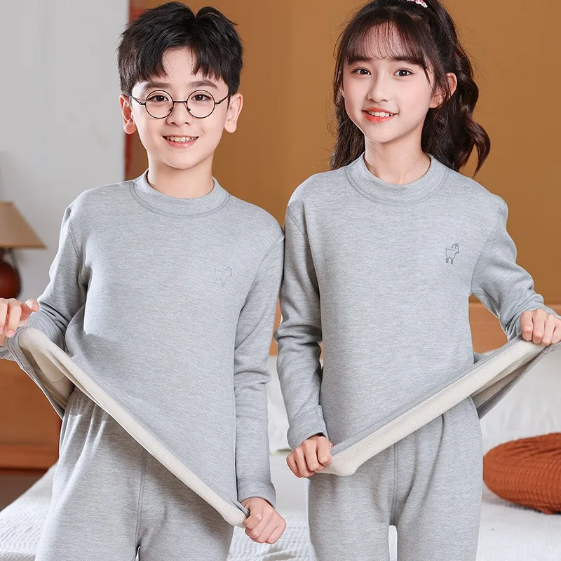 Inverno Baby Kids Biancheria intima termica Set di abbigliamento per bambini Indumenti da notte senza cuciture per ragazzi Ragazze Pigiami Set Vestiti caldi per adolescenti - immagine 5