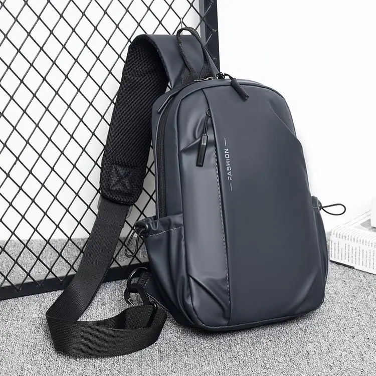 Large Capacity Fashion Waterproof Men's Crossbody Bag Casual Travel Leisure Ladies Single Shoulder Slant Bag Chest Bag