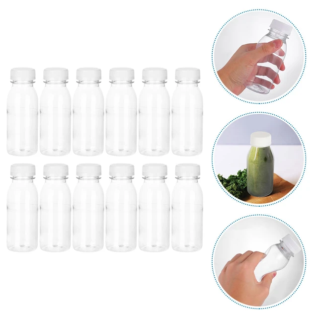 6 Pcs Milk Jug Small Plastic Bottles Lids Mini Fridge Containers Water  Juice Empty Portable Reusable Bulk - AliExpress