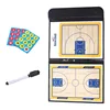 Professional Basketball Coach Tactical Reusable Double-Sided Layout Board Waterproof Leather Cover Magnetic Plate for Games 2