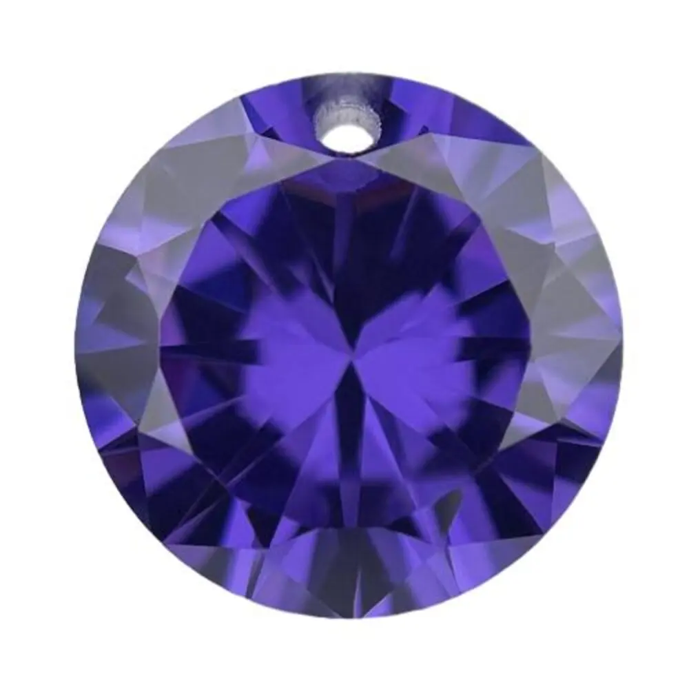 Бусины Из фианита фиолетового цвета AAAAA 3,5 ~ 12 мм, круглые камни с одиночными отверстиями, незакрепленные, для изготовления ювелирных изделий своими руками, CZ