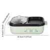 2 in 1 Multifunctional Electric Hot Pot Non-Stick Bbq Shabu Shabu Pot with Grill Cooking Pot for Steaks Ramen & Noodles 6