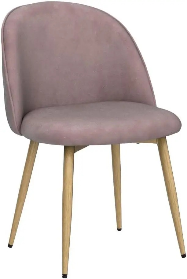 Velvet Dining Pink Dining Set of 2 Upholstered Side Chairs Kitchen Chairs with Soft Velvet Seat Backrest