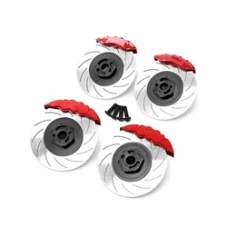 Simulation de disques de frein en métal, 4 pièces, coupleur avant et arrière, étrier pour 3 voitures de course Sakura D5 D5S RC chenille, pièces de mise à niveau 