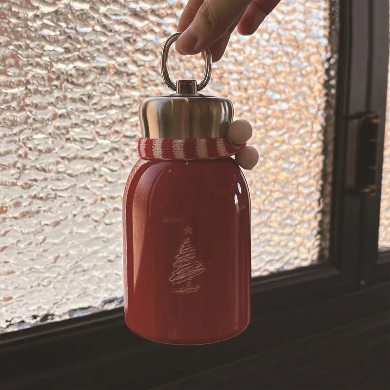 300ML Pocket Thermos Cup Stainless Steel Coffee Mug Portable Travel Water Bottle  Sport Water Bottle Christmas New Year Gifts