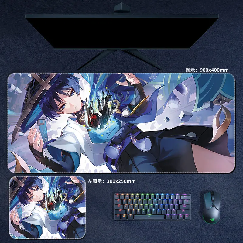 Scaramouche Andarilho Balladeer Mouse Pad Mousepad Genshin Impacto Genshin Pad Teclado Pad Computador pc Acessórios do Jogo Mat Mesa - Imagem 5