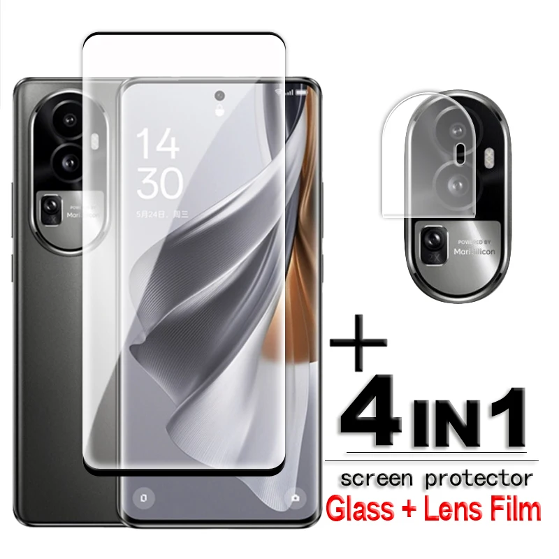 

For OPPO Reno10 Pro Plus Glass 3D Curved Screen Protector OPPO Reno10 Pro+ 10 Pro Plus Tempered Glass For Reno10 Pro Lens Film