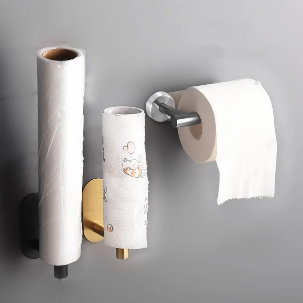 

Sturdy Toilet Paper Holder Stainless Steel Self Adhesive Paper Towel Holder for Kitchen Bathroom Wall-mounted for Supplies