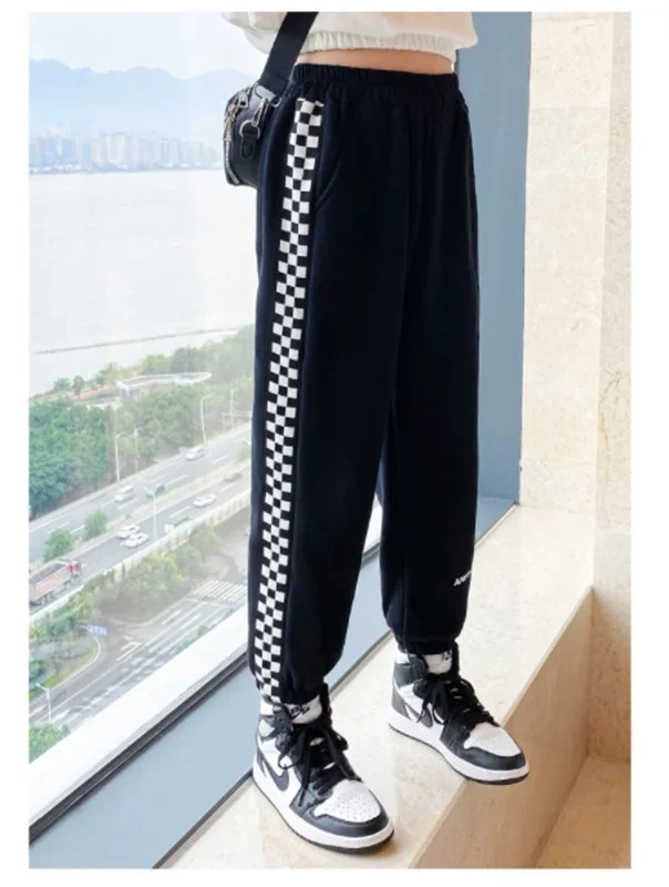 بنطلون جينز طويل فضفاض للأطفال ، بنطلون ضيق للفتيات ، بنطلون أطفال ، ملابس خروج مريحة ، ملابس قطنية ، الربيع ، الخريف ، الربيع ،