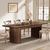 78.7" Extra Long Dining Table for 6-8 People, Large Farmhouse Kitchen Table with Wooden Tabletop, Rustic Style Rectan 4