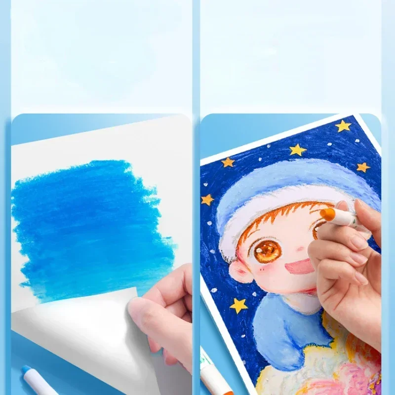12/24/36/48 Colors Crayon Oil Painting Stick Set Not Dirty Hands Safe Washable Children's Paintbrush Colorful oil pastels,triangular crayons set