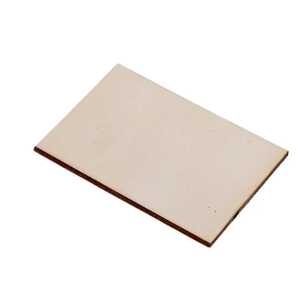 10 Pcs Wood Sheets Wooden Plate 100*100*1mm Ship Craft Model DIY
