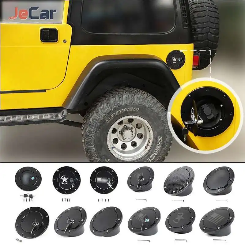 RedRock Locking Fuel Door Cover For Jeep Wrangler JL - Aluminum Security Upgrade