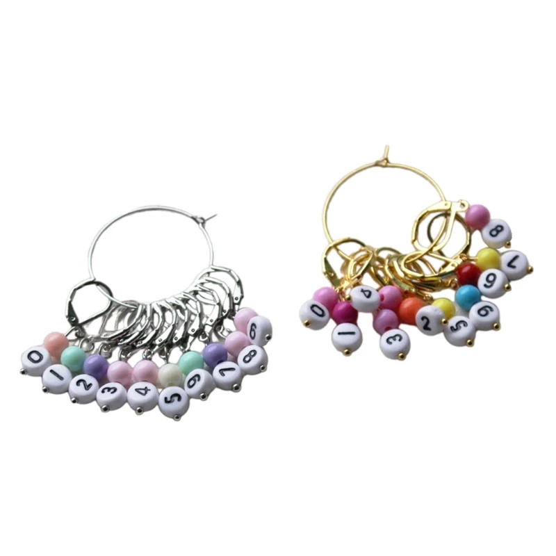 

10 шт., маркер для вышивания номеров, маркер для вышивания номеров, акриловые бусины, маркер для вышивания, подвеска для изделий