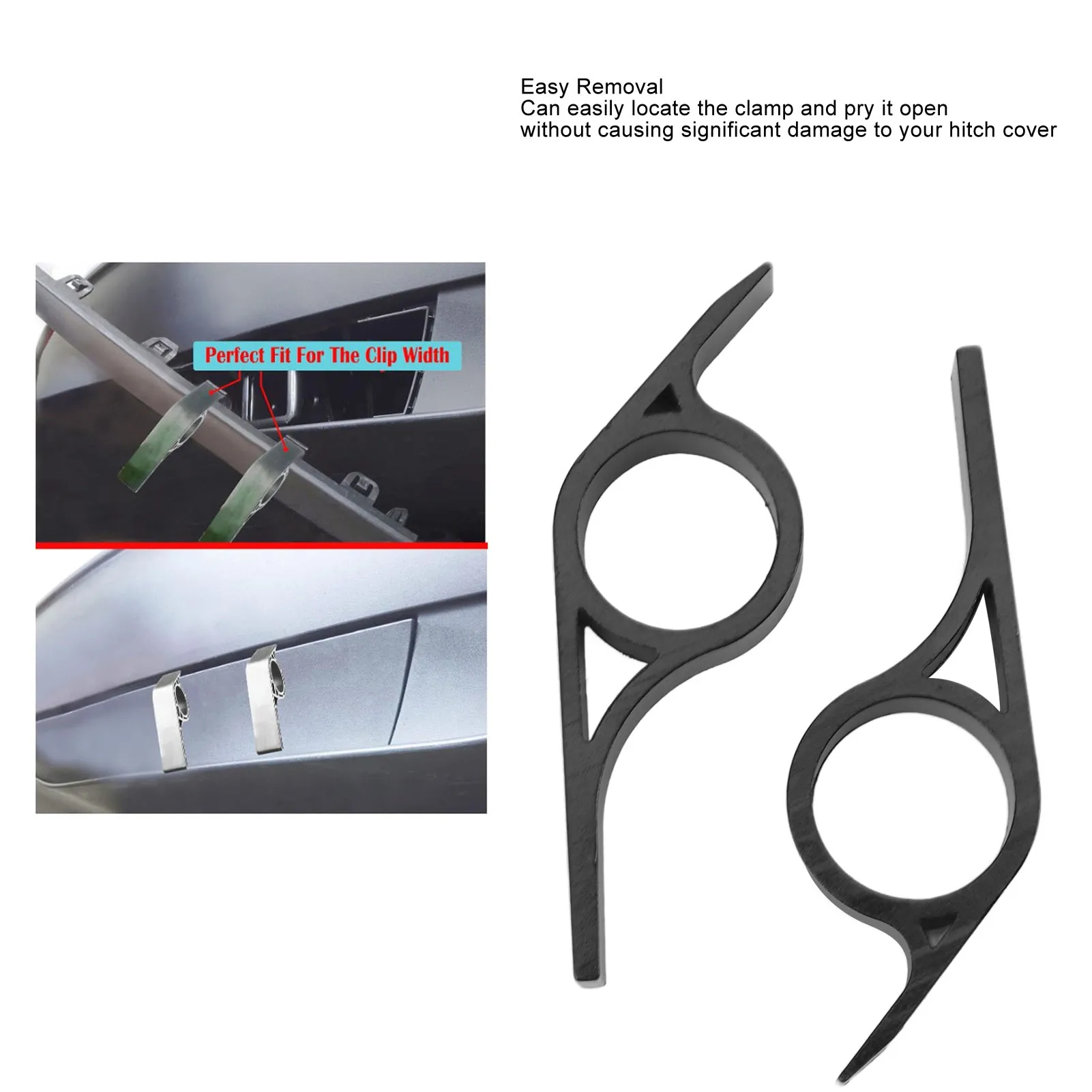 2 Pcs Hitch Cover Pry Bar Set Aluminium Alloy Removal Tools Replacement for Tesla Model 3 Y to