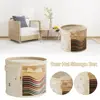 Clear Window Hat Storage Bucket Universal with Handle Clothes Storage Bin Round Brim Closet Organization Cap Storage Organizer 1