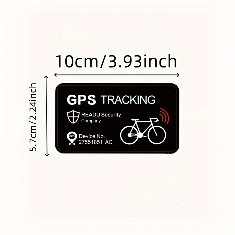 1 set adesivo GPS per bicicletta scooter moto adesivo di avvertimento antifurto tracciamento paster riflettente impermeabile accessori bici