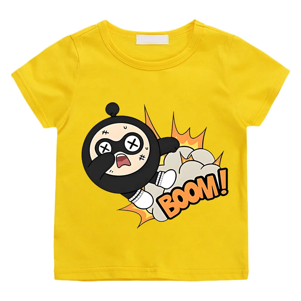 

Egg Party Hot Game Children Clothing Anime Summer Short Sleeve Cute Clothes Cotton T-shirt for Boys/Girls Cartoon Kids T Shirts