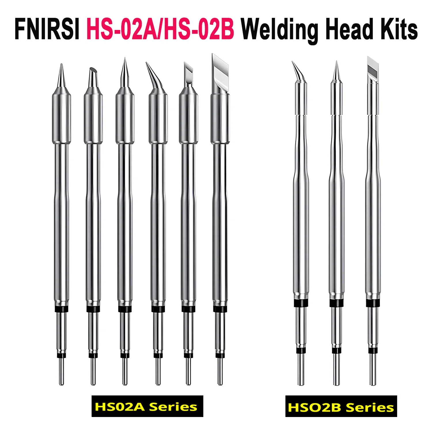 Solder Iron Kit FNIRSI HS-02A/ HS-02B Solder Irons Head Welding Tips Replacement B C2 I JS K KU