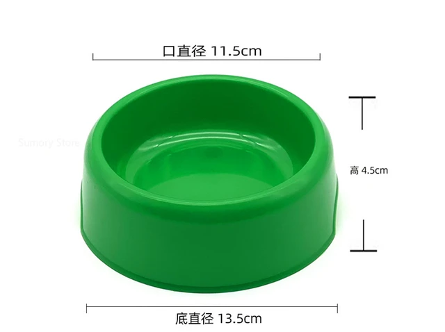 Solid Color Pet Bowl Plastic Dog Bowl Cat Round Single Bowl Thickened Eco-Friendly Dog 사발 Pet Supplies Dog Accessories 6