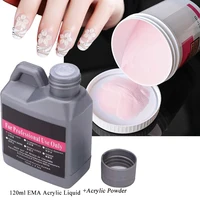 120ml EMA Polymer Acrylic Liquid&Powder Pink Nail Builder/Dipping/Carving Acrylic Powder For Nails TIPS Builder Extended Powders 2
