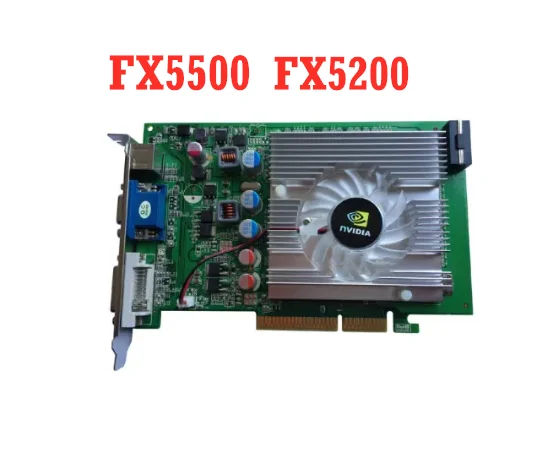 

100% Высококачественная новая видеокарта nVIDIA GeForce FX5500 PCI FX 5500 256 Мб 128bit DDR VGA / VGA PCI