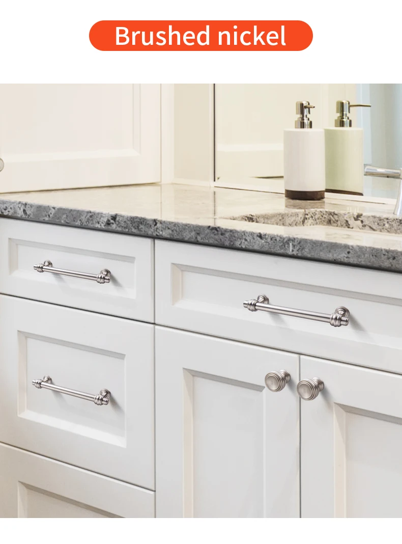 YONFIA 3644BB Brushed Brass Kitchen Cabinet Handles Knob Zinc Alloy Furniture Drawer Handle Wardrobe Closet Pull Handle Gold