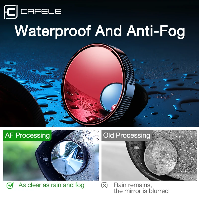 360 degree blind spot convex car mirror