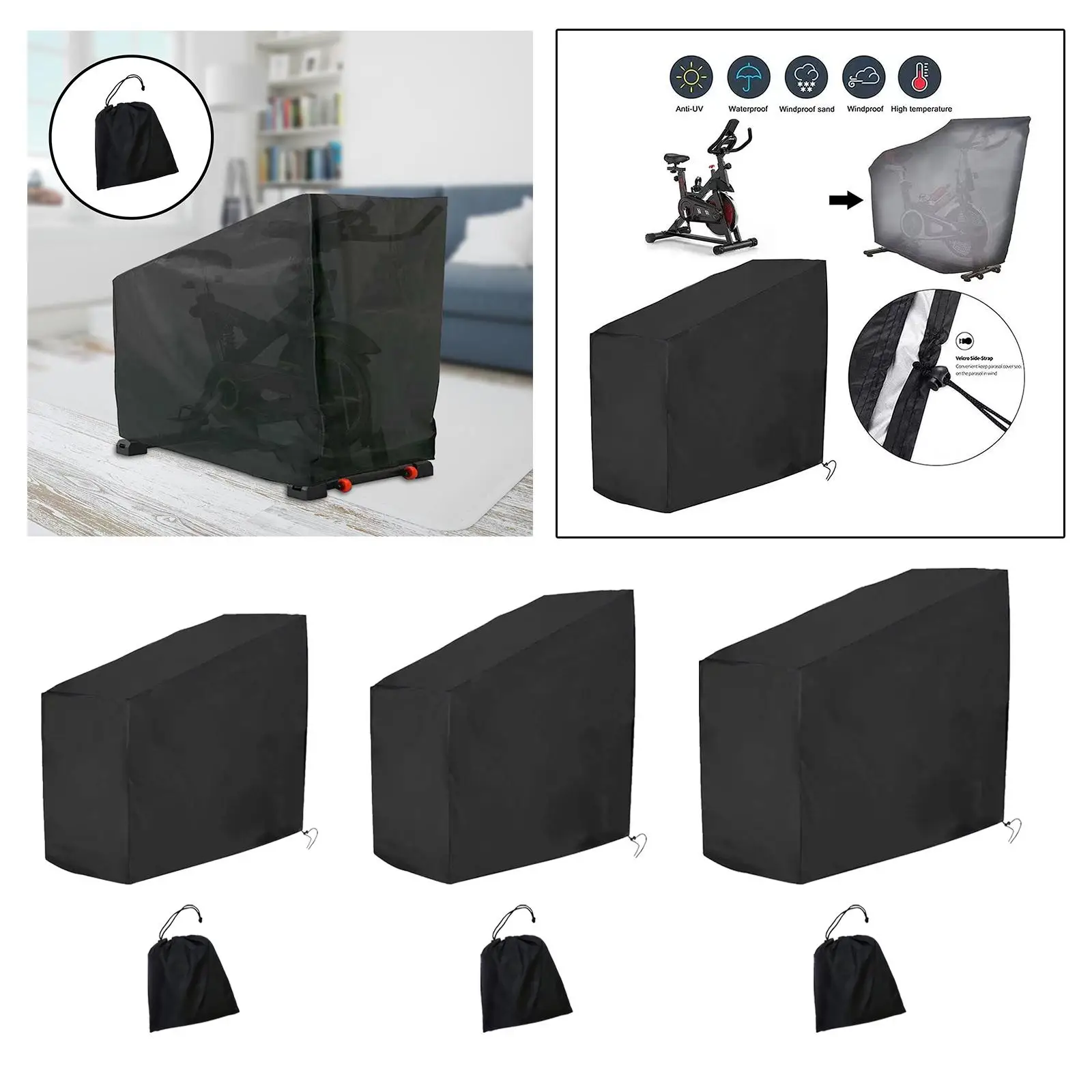 

Exercise Bike Cover, Stationary Bike Cover, Snow Protection Cover, Fitness Bike Cover for Outdoor Indoor
